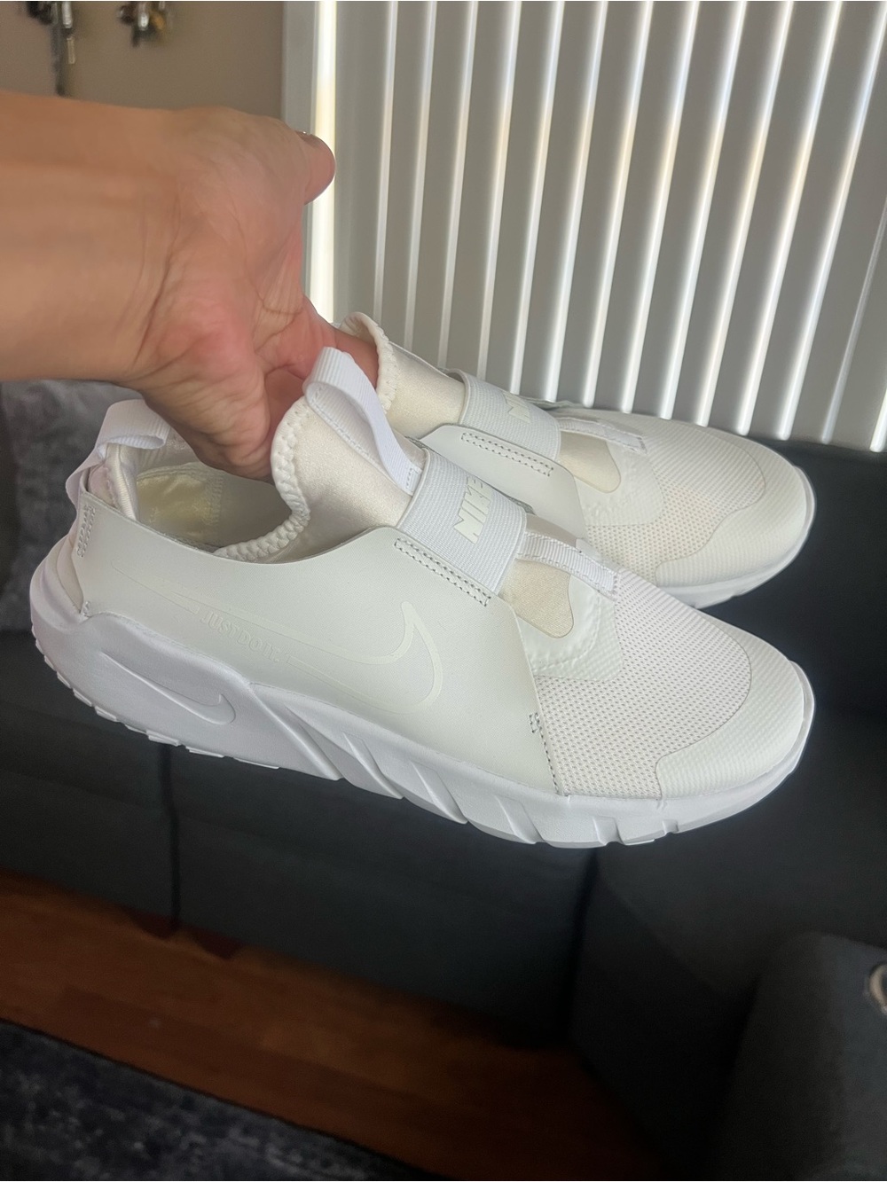 Nike Kids White Slip-On Athletic Sneakers